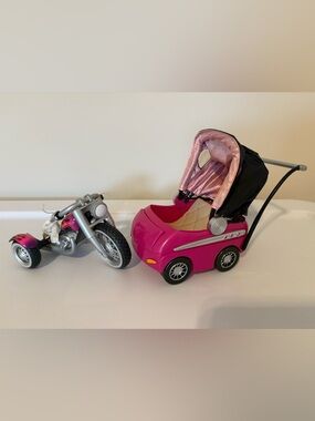 Vintage bratz babyz motorcycle and stroller